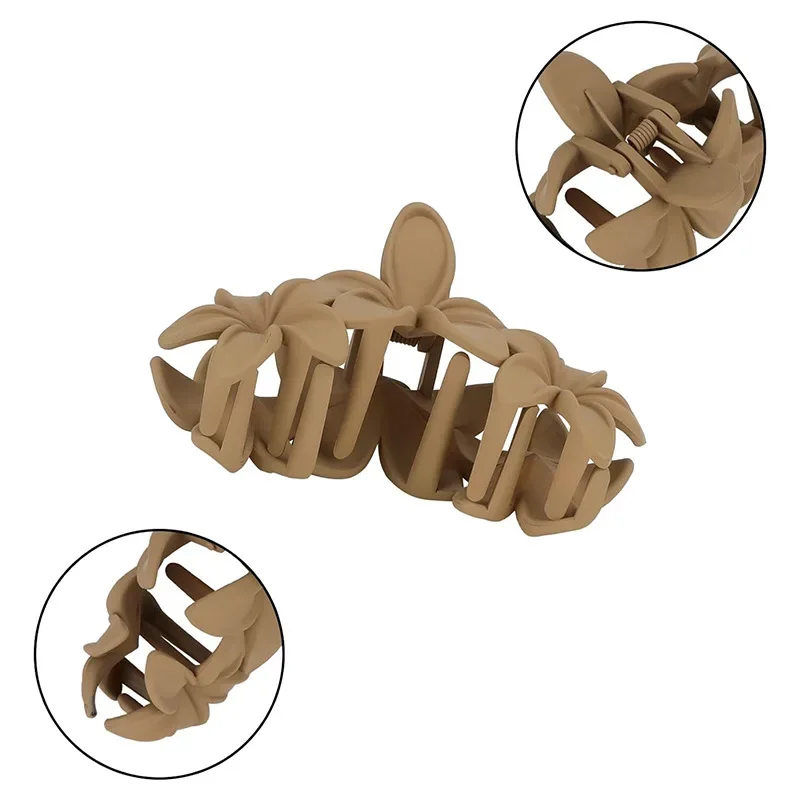 4PCS Flower Hair Clip Female Vintage Temperament Versatile Plate Hair Clip Headdress Frosted Shark Clip Grab Clip Hair Accessori image 5