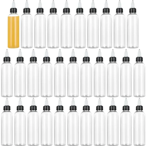 50 Uds 30ml/60ml/100ml/120ml botella rellenable de plástico PET botellas cuentagotas de líquido de aceite tapa superior giratoria contenedores de tinta de pigmento de tatuaje