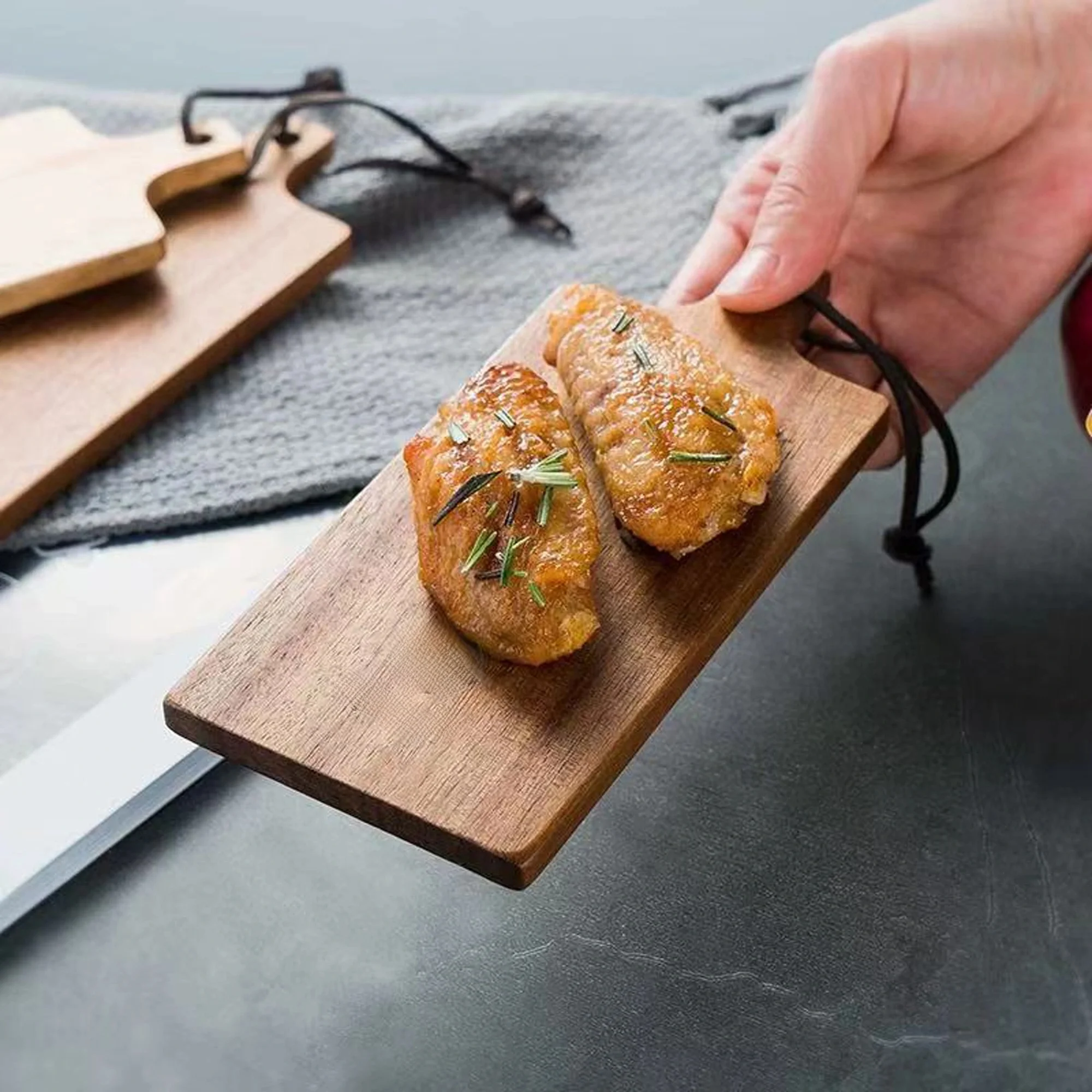 Mini Lovesickness Wooden Tray, Wooden Meat Platter, Cheese Board, Kitchen Meat Pizza Cheese Bread Vegetable Kitchen Accessories