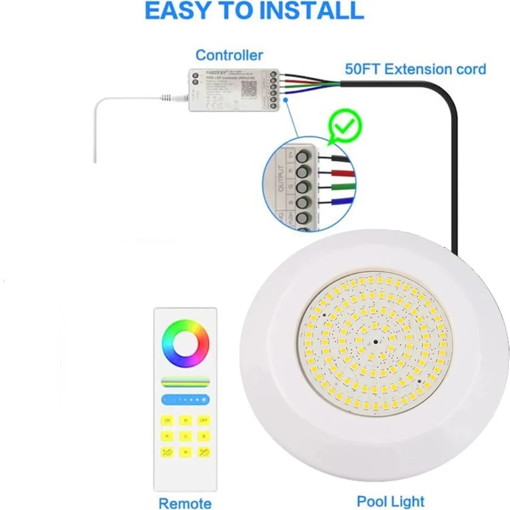 12W LED subacqueo sommergibile luce per piscina lampada da notte Smart APP RGB con faretto da giardino esterno impermeabile Controlle