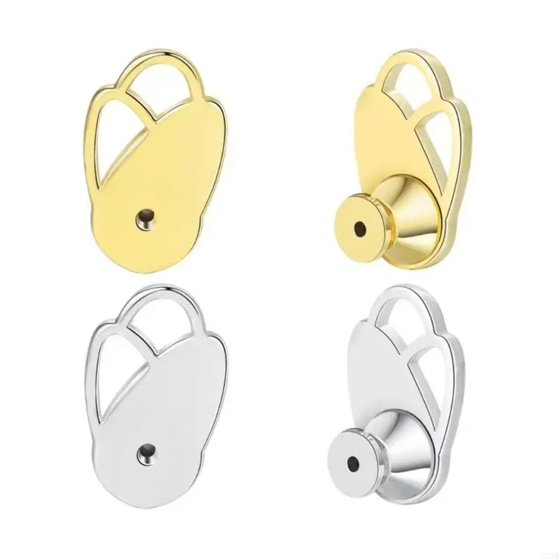  Wing Shaped Earring Support Backs For Preventing Drooping Jewelry Secure Hold Sturdy Brass Designs