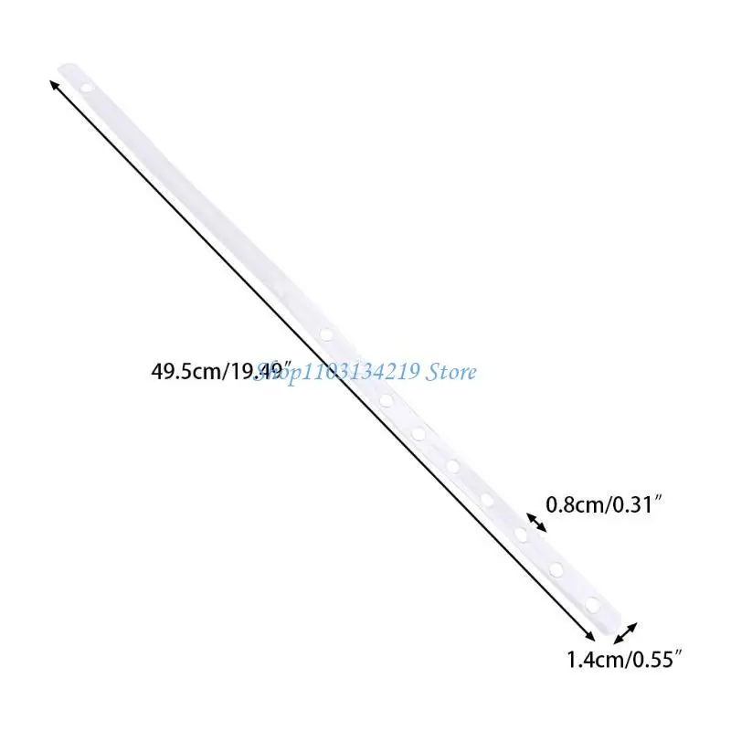 N5KC 5Pcs Transparent Display Hanger Connector Strips Display Stable For Clothes Rack