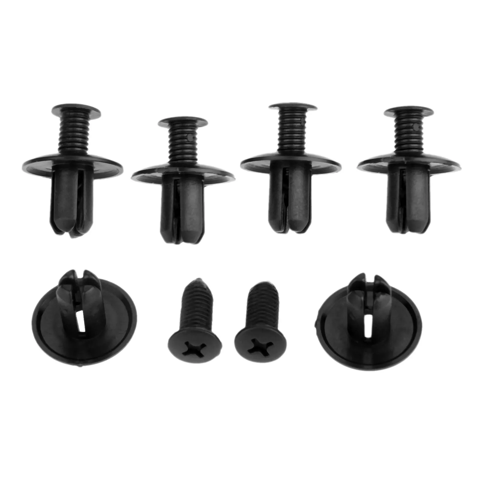 

50Pcs Plastic Rivets Push Clips Car Door Trim Panel Retainer Fastener Clips for Toyota Honda 8mm Hole Auto Accessories Black