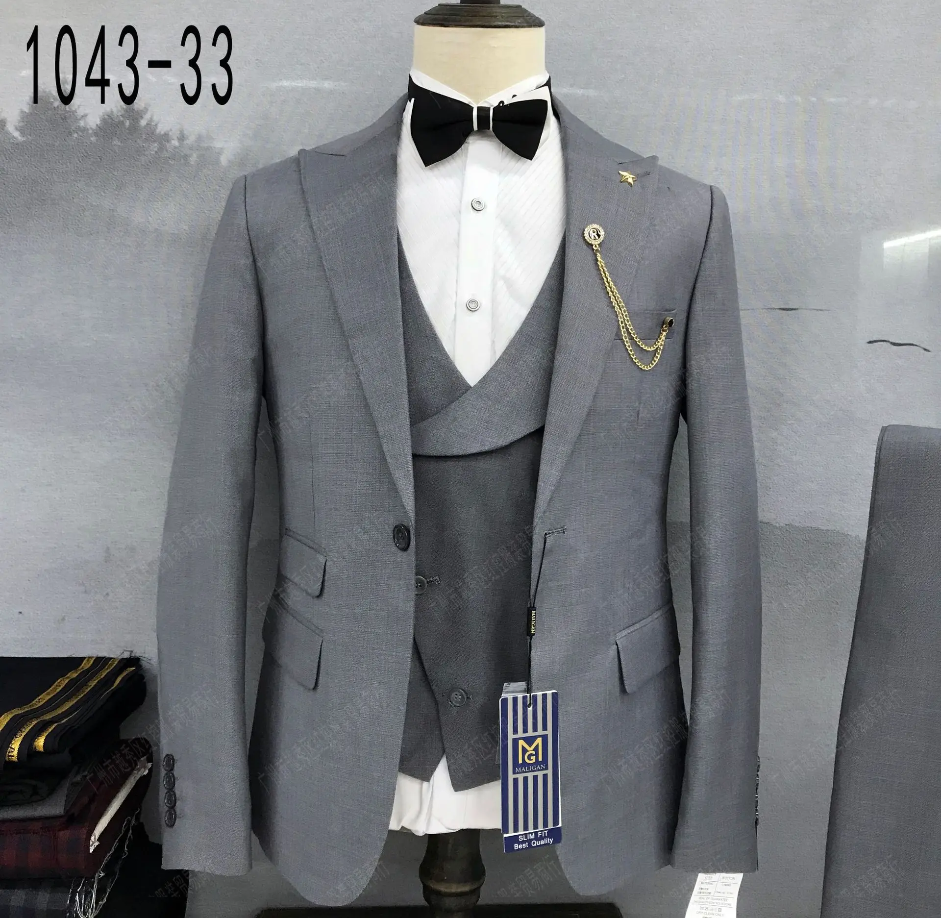 Plaid Khaki Suit Men Slim Fit Fashion Blazer Vest Pants 3 Pieces Set Business Wedding Mens Suits Lattice Printed Tuxedos for Men