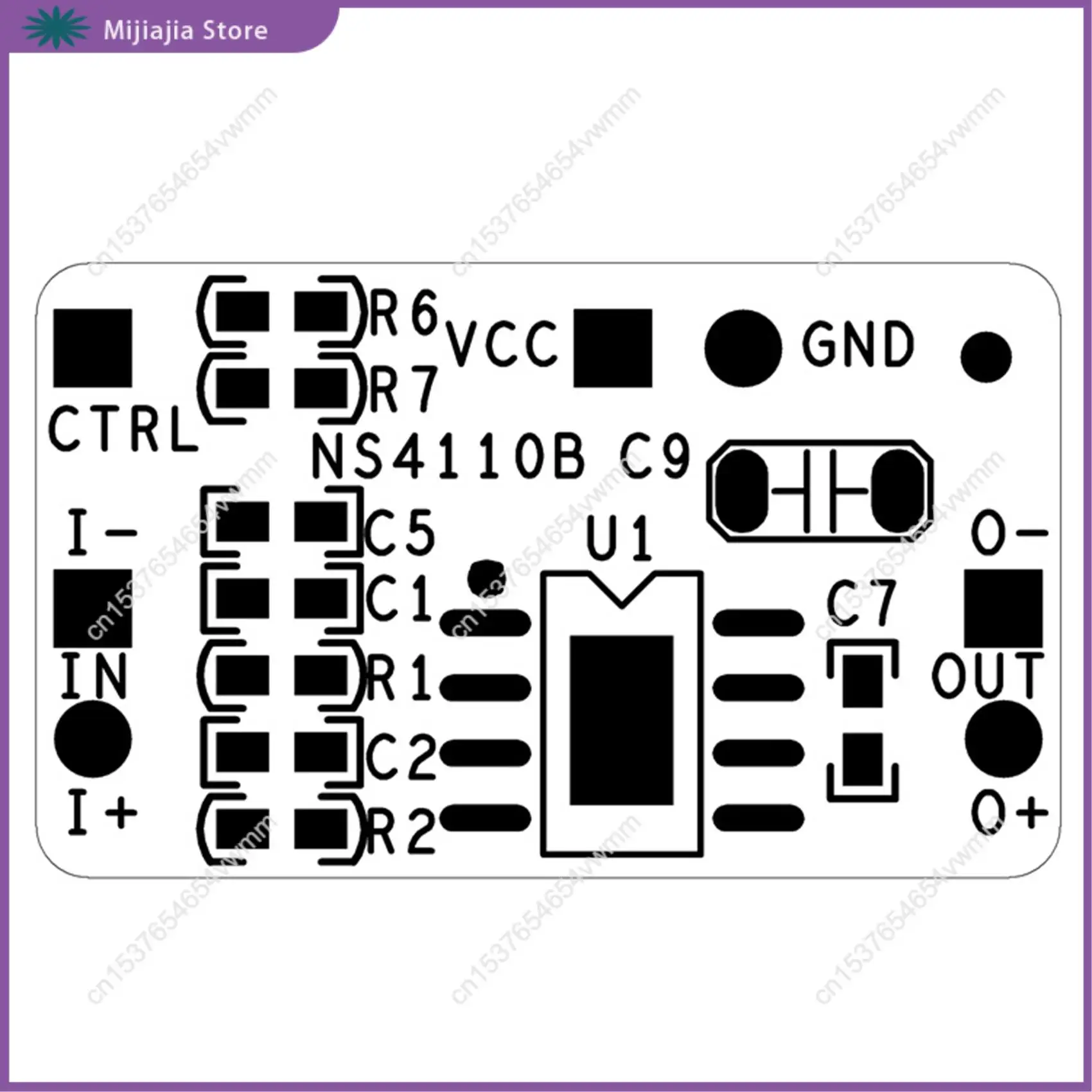 2PCS Differential Amplifier Board 18W Digital Class D/AB NS4110B Voltage 6-14V Audio Power Amplifier SALES