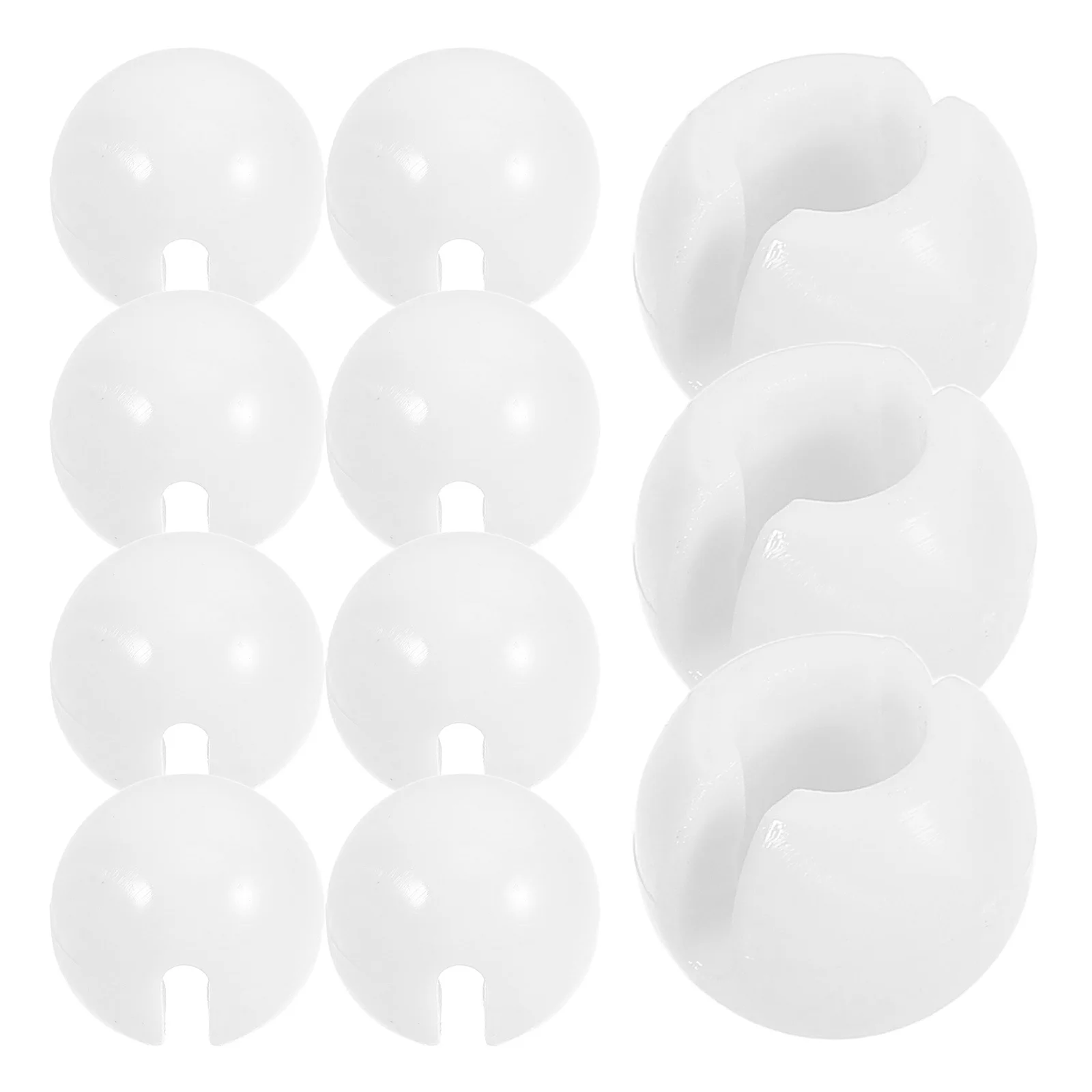 

25Pcs Vertical Blinds Parts White Beaded Chain Crimp Stop 4Mm Diameter Chain Fixer Bottom Connector Safety Clip for Window