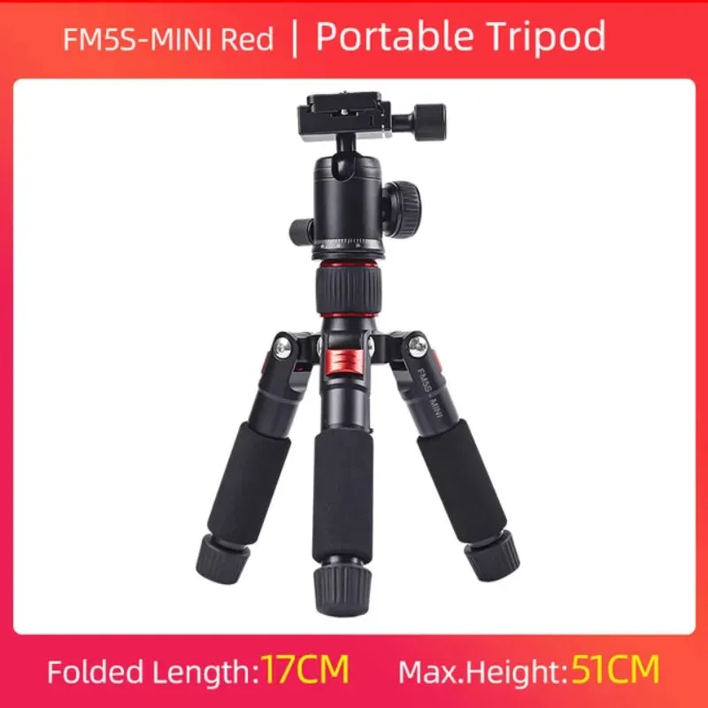 Fm 5S Draagbare Tripode Lichtgewicht Reisstandaard Tafelmodel Mini Statief Met 360 Graden Balhoofd Voor Camera Dslr Slr