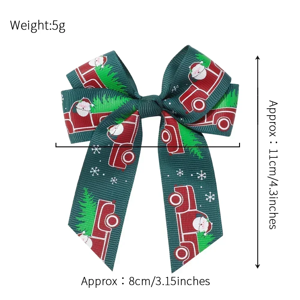 2 قطعة ديكور الحلو فيونكات شعر مقاطع عيد الميلاد مجموعة للطفل الفتيات 2025 السنة الجديدة حفلة الاطفال أغطية الرأس لوازم إكسسوارات الشعر هدية