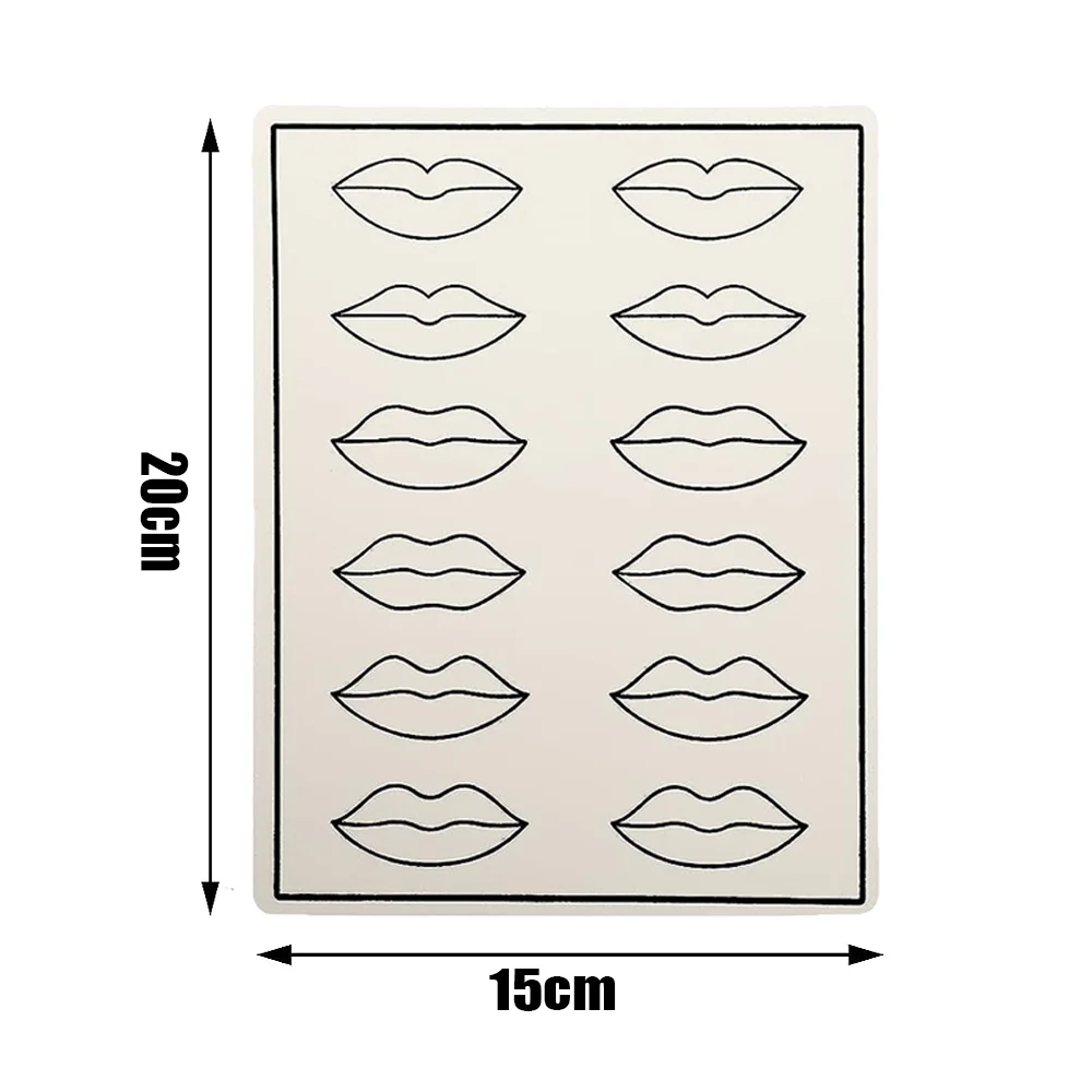 3/5/10/15PCS Professional Lip Mouth Tattoo Practice Skins Cosmetic Permanent Makeup Fake Lip Practice Skin Tattoo Supply