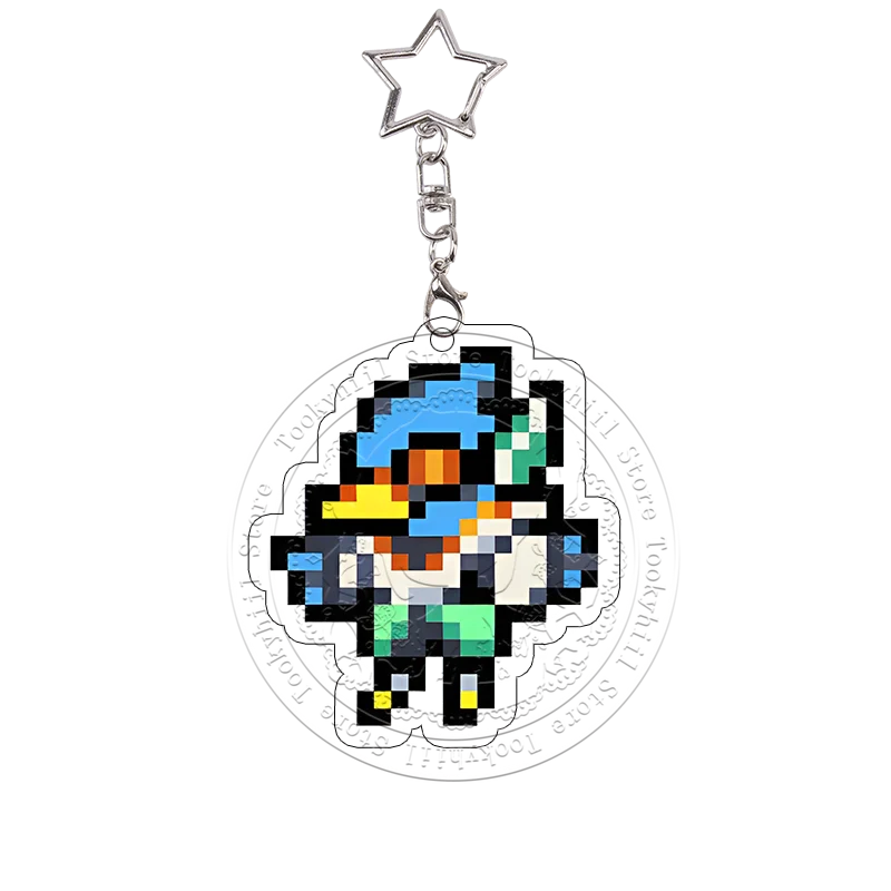 Pixel Deltarune Acryl-Schlüsselanhänger Taschen-Deko-Accessoires Sans Chara Schlüsselring Frisk Anhänger Berdly Charaktere Ralsei Geburtstagsgeschenk – Detail 8