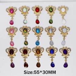 New 5Pcs 30*50mm Octopus shape Rhinestone Brook Accessories DIY Wedding Invitation Card Wine Glass Gift Box Creative Decoration