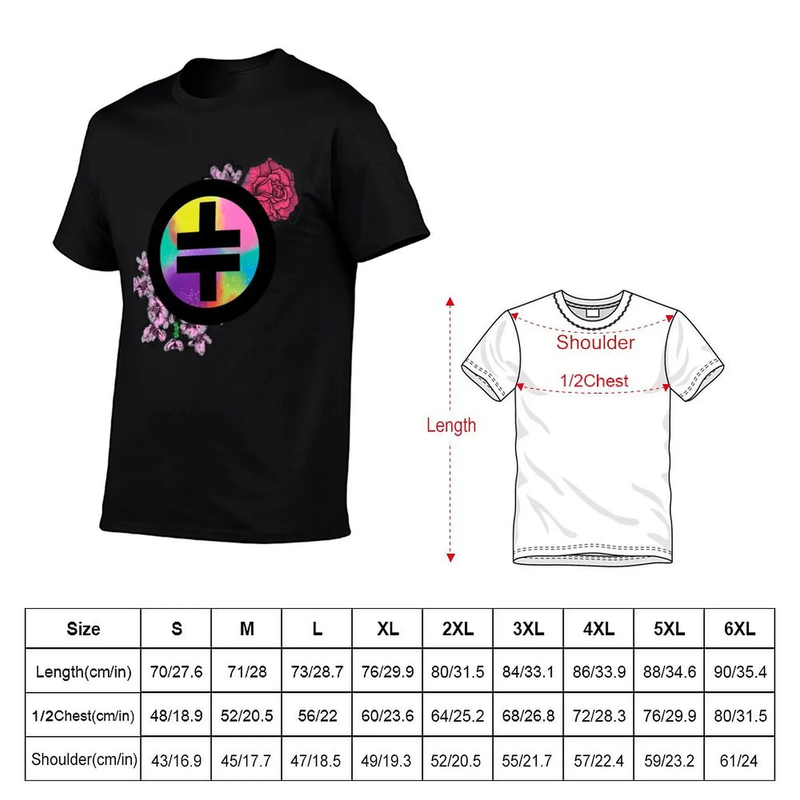 Take That - Colorful Symbol + Floral Classic T-Shirt Clothing blue archive mens graphic t-shirts