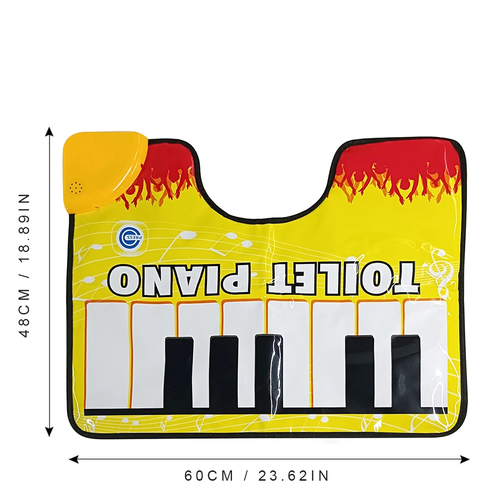 

Toilet Piano Mat Bathroom Funny Toe Music Keyboard Toilet Floor Mat Potty Piano Sounding Bathroom Rug for Home Bathroom