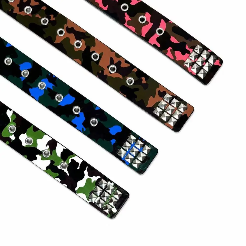 PU Leather Studded PU Belt Print Metal Alloy Buckle Alloy Pin Buckle Belt Rivet Decor Unisex Design Waist Belt Street Outfit