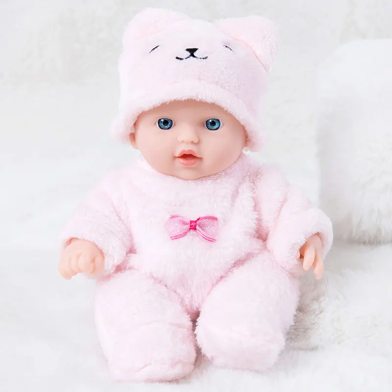 8 Inch/20 cm Baby Doll With Plush Bear Pajamas 3