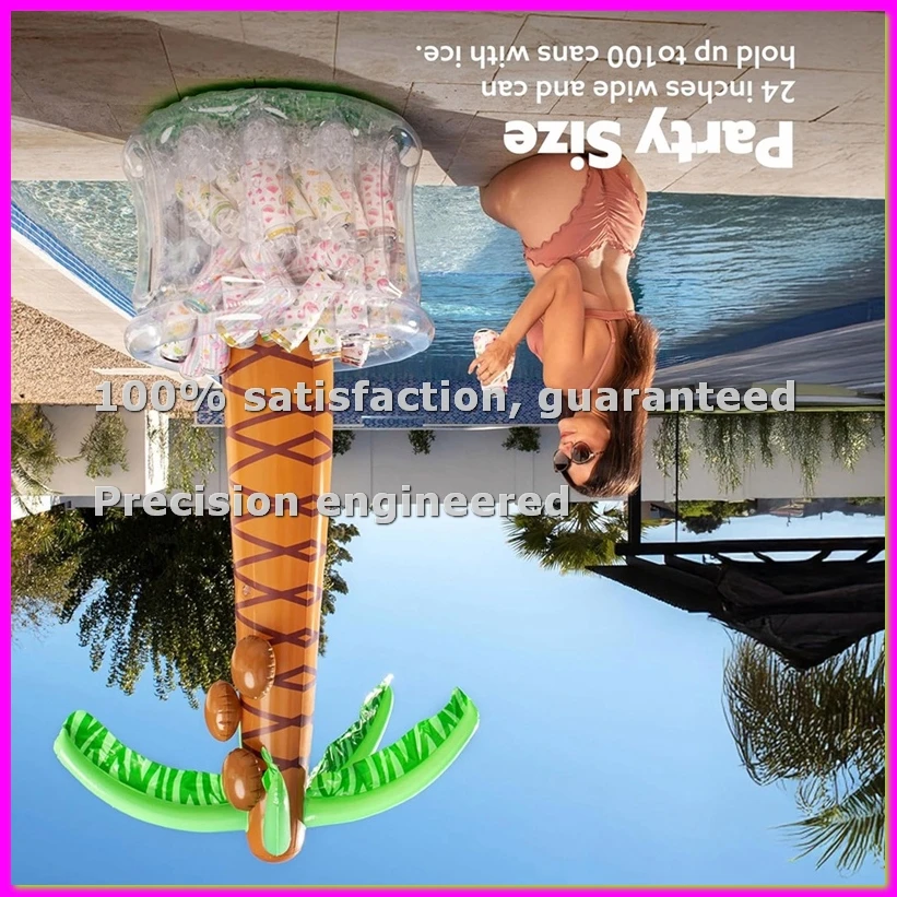 60Inch Inflatable Palm Tree Cooler,Pool Party Decorations,Ocean Jungle Tropical Themed Summer Drink Cooler Water Toys-ABLA