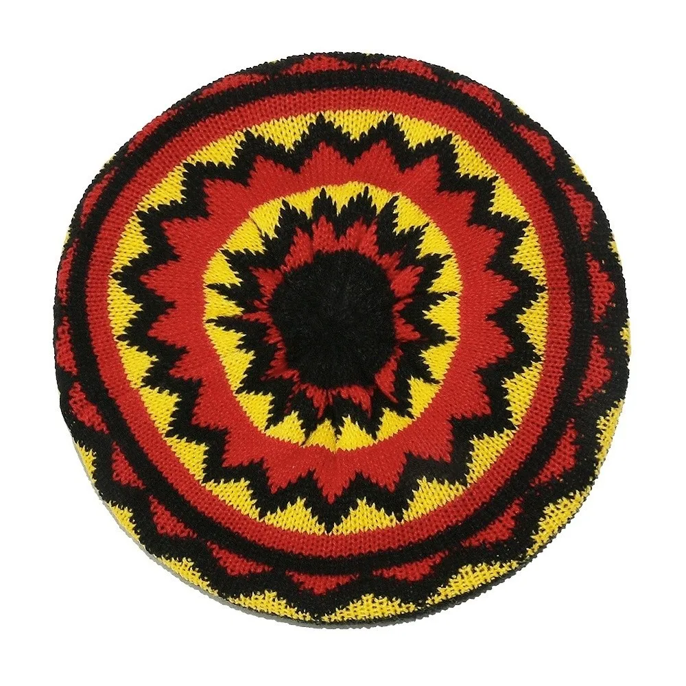 Unique Crochet Jamaican Knitted Hat Stripe Comfortable To Wear Hippie Beret Warm Soft Reggae Hat Halloween