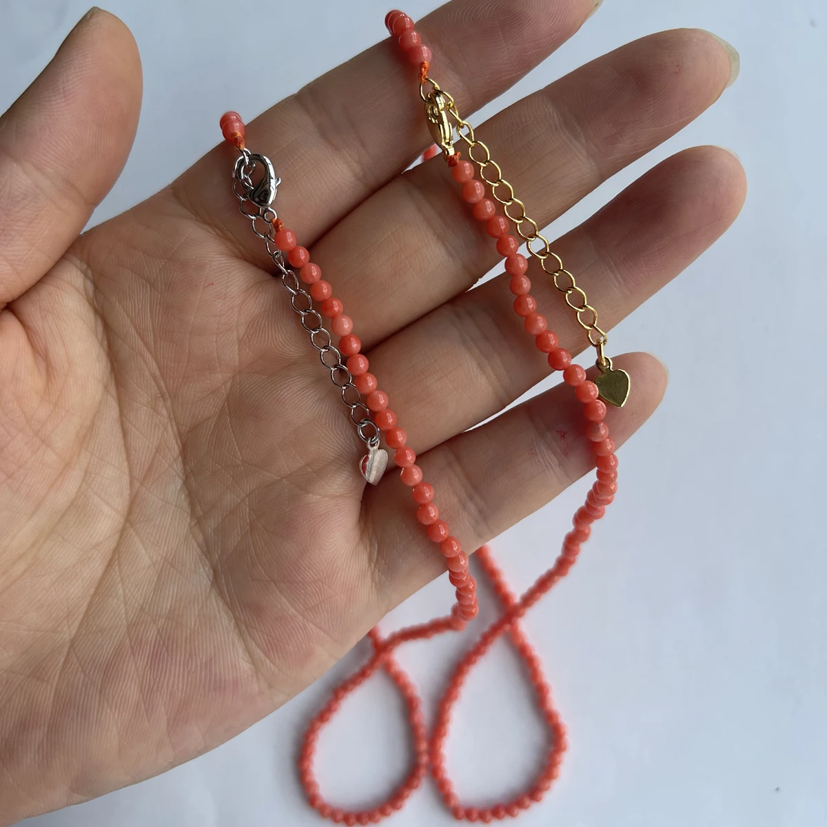 Natural Red Coral Beads Necklace Bracelet Irregular Bamboo Square Round Beads Chains Choker Necklace for Women Jewelry Gift