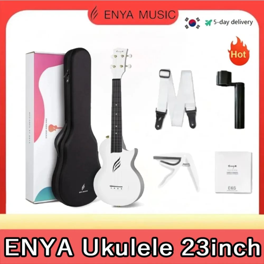 Enya Nova-Ukulele Intelligent Acoustic Guitar, 4 Strings, Carbon Fiber, Beginner Instrument, 23