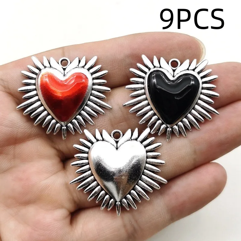 9/10PCS Retro Gothic Thorn Love Wings Love Alloy Jewelry Accessories Earrings Necklace Pendant