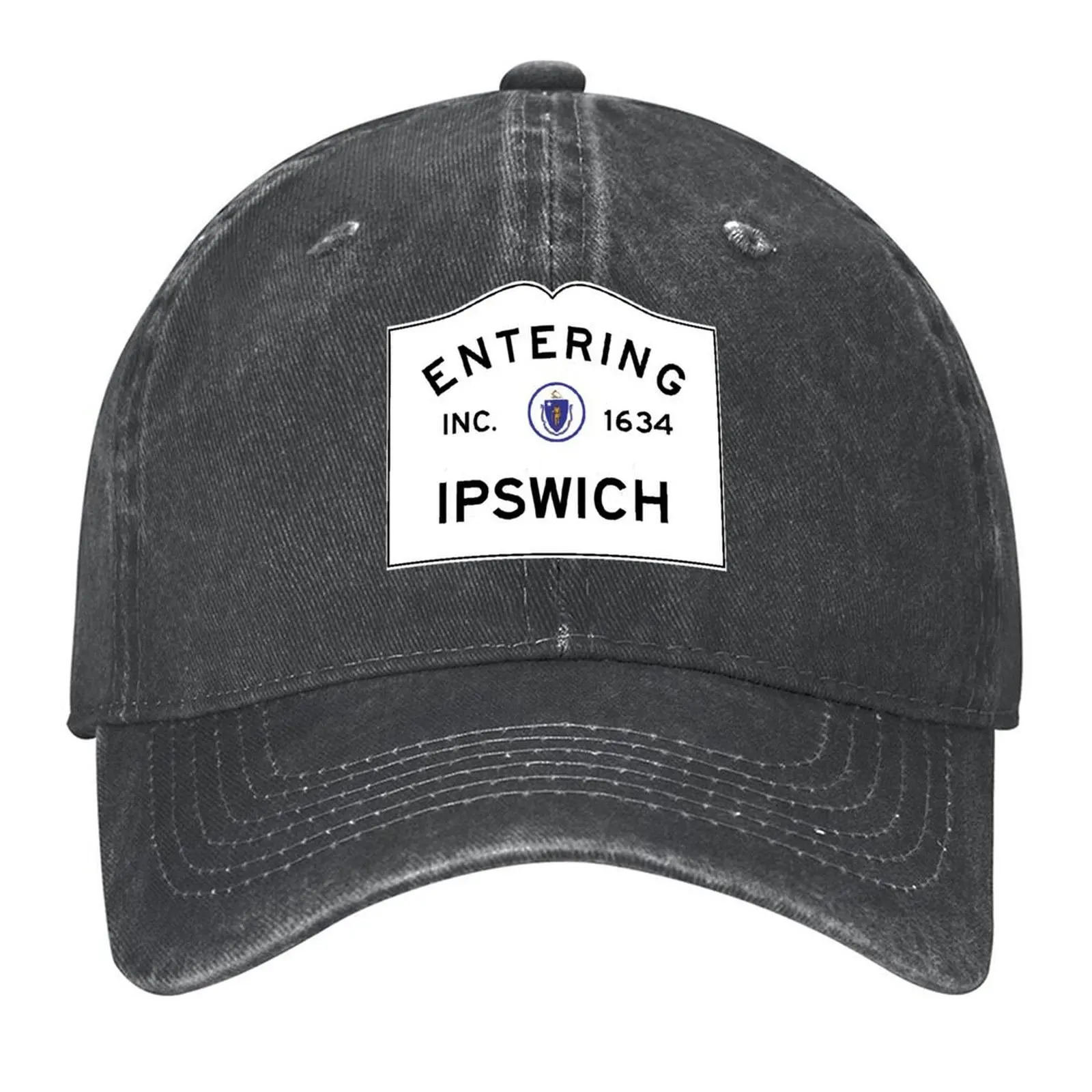 

Entering Ipswich - Commonwealth of Massachusetts Road Sign Baseball Cap tactical cap western Hat Golf Hat Men's Caps Women's