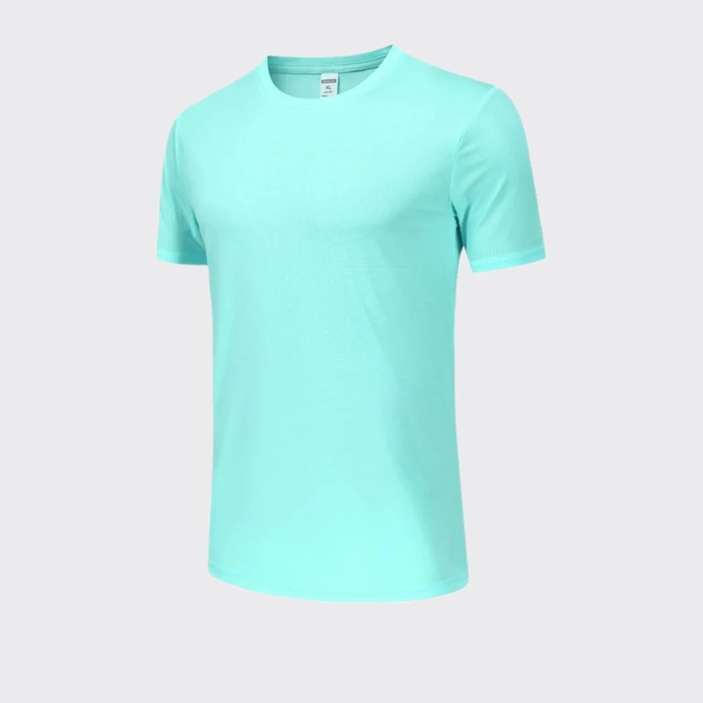 Running Quick Drying Round-neck T-shirts for Men Breathable Fitness Workout Short Sleeve Sports Shirts Fashionable Casual Tops