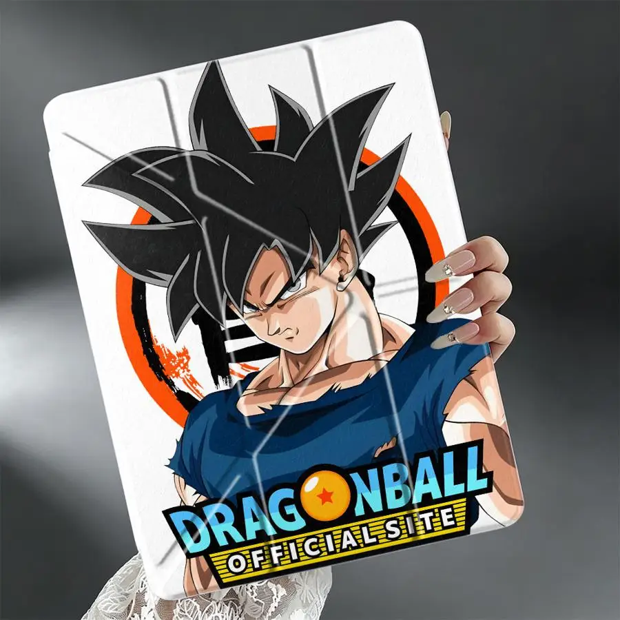 Tablet Case For Samsung Galaxy Tab S7 FE A11 S9 Plus A8 S8 A9 Plus S10 Lite With Pen Slot Cover Dragon Ball Super Saiyan Goku 4