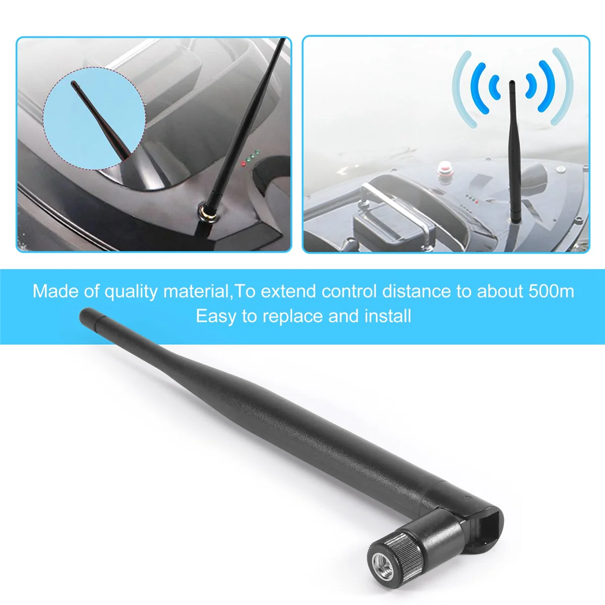 New RC Boat Antenna for Flytec 2011-5 1.5Kg Loading Remote Control Fishing Bait Boat Ship Parts Accessories