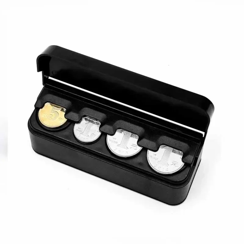 Car Storage Coins Purse Savings Box For Euro Coin Bank Coin Holder Case Plastic Wallet Holders Safe Money Boxes Cash Organizer