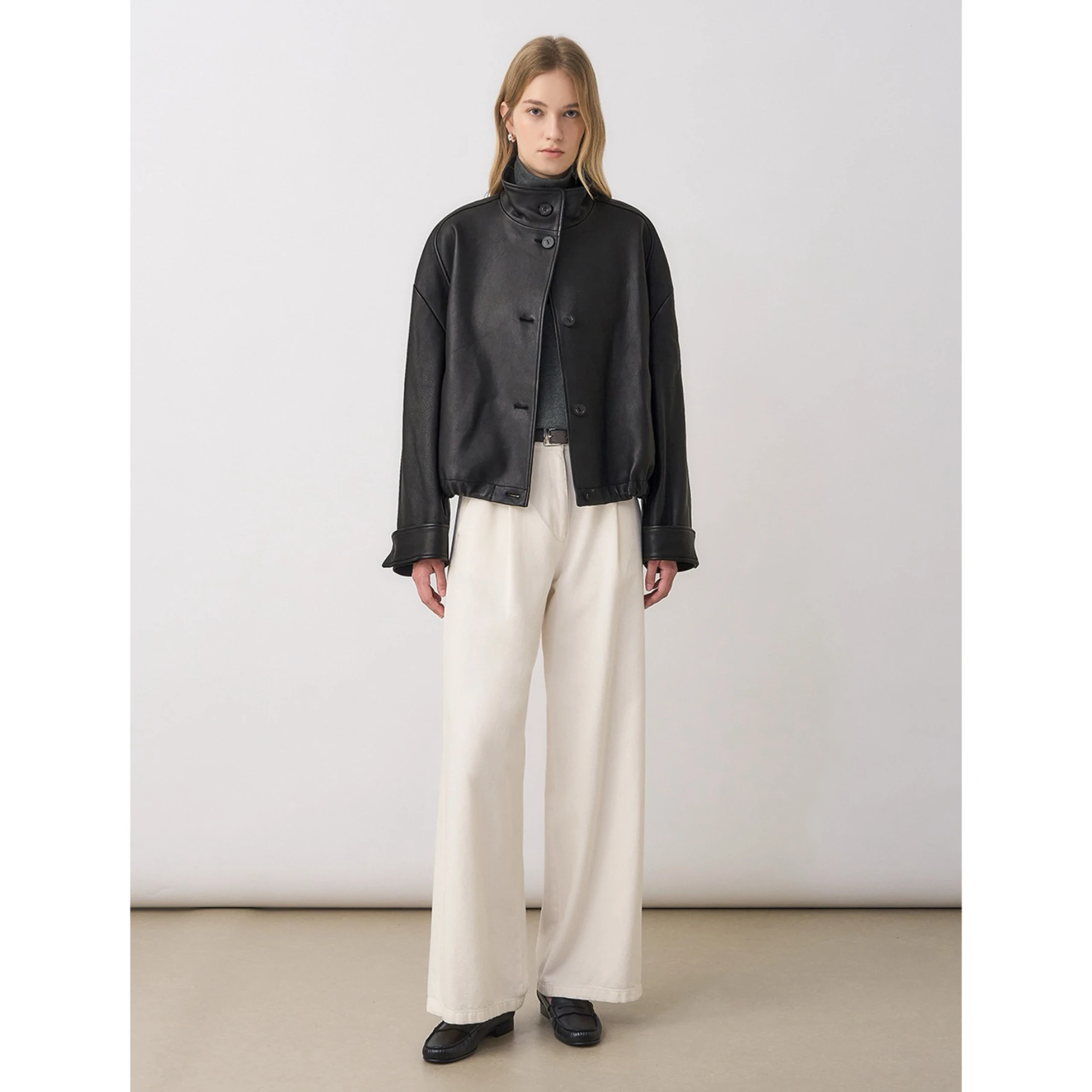 Lemon Cheese Casual Loose Fit Jacket Stand Collar Comfortable Outerwear Elegant Style Women's Short Coat Autumn Fashion