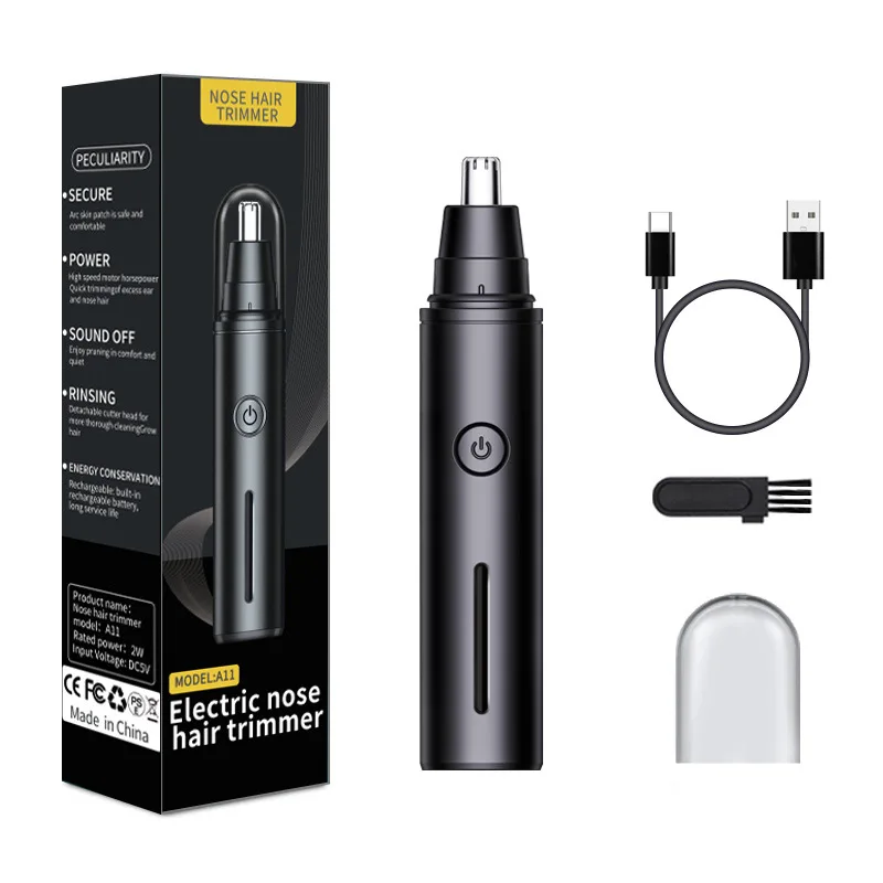 Mini-Taschen-Nasenhaarschneider, schmerzloser Haarschneider, Nasenohren, Haar, Augenbrauen, wasserdicht, tragbarer Trimmer für Männer und Frauen