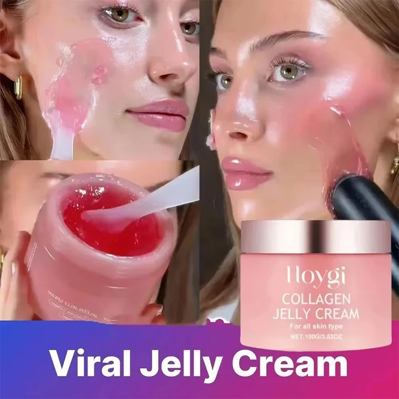 100g Jelly Face Cream Collagen Soft SPA Nourishing Moisturize Face Shrinks Pores Remove Comedones Jelly Essence Korean Skin Care