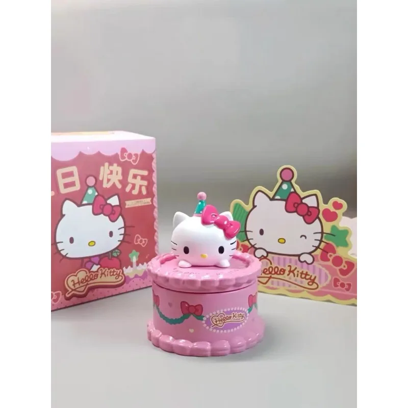 Miniso Sanrio Kuromi Mymelody serie divertida de comida colorida, caja ciega, perro kuromacha, Jade, juguete de regalo de cumpleaños para niña