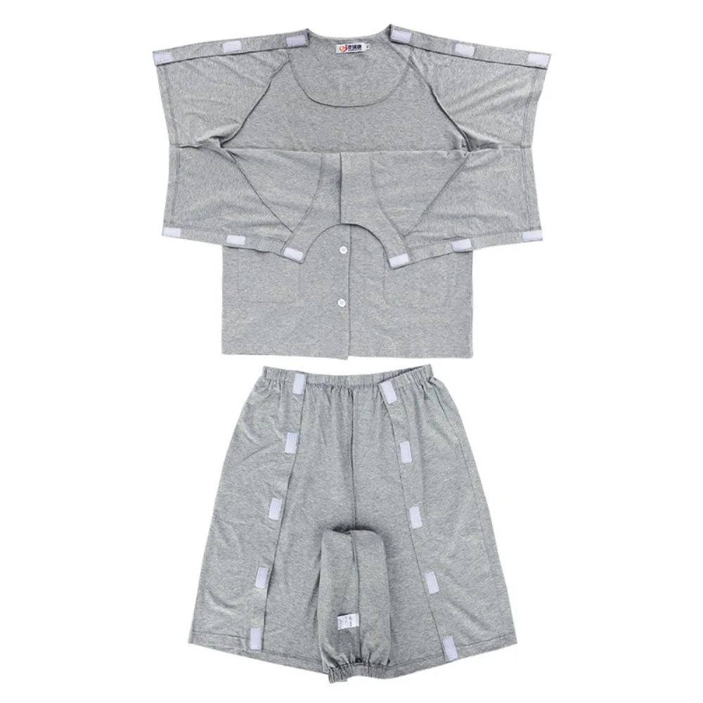 Easy - Wear Fracture Recovery Nursing Gown | Post - Surgery IV/PICC Check/Dressing Change Robe | Summer Patient Clothing