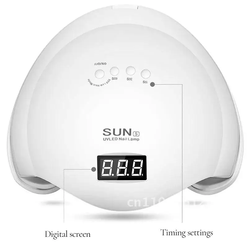 SUN5 48W LED UV โคมไฟสําหรับเล็บแห้งเจลทั้งหมด Motion Sensing Professional Cabin เล็บเครื่องมือสําหรับ Home