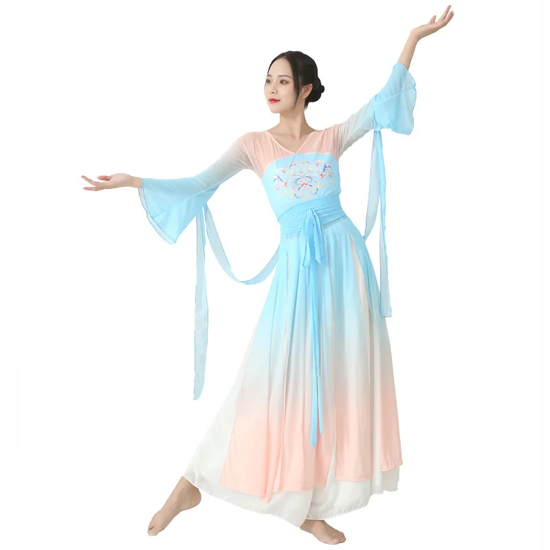 Classical Dance Professional Performance Practice Clothes Female National Yangko Dance Wear Elegant Ancient Chinese Costume