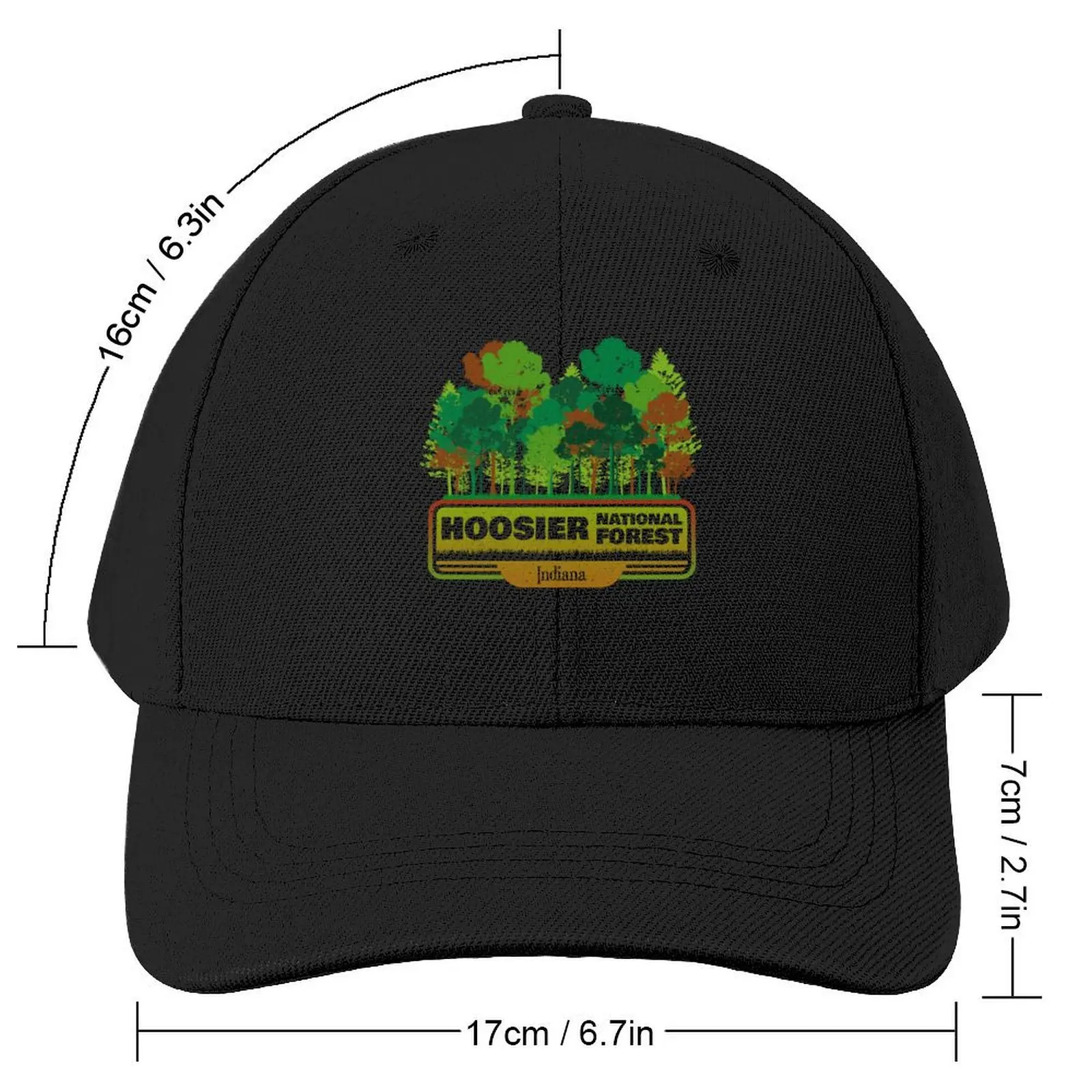 Hoosier National Forest، Indiana، Landscape Trees قبعة بيسبول Sunhat Ball Cap Golf Women Men's