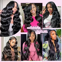 100% Unprocessed Virgin Brazilian Human Hair Bundles Natural Black Color 30 32 Inch Body Wave 3/4 Bundles Raw Hair Extensions 16A Remy Pure Human HairBundle 8
