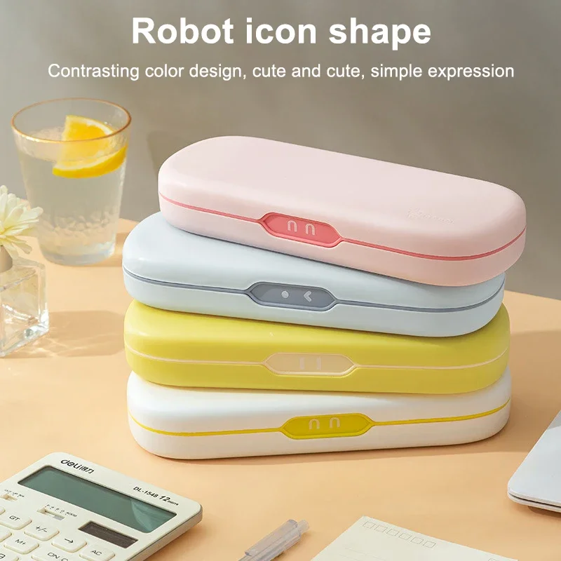 Étui porte-stylo de bureau, boîte de rangement de fournitures de bureau, boîte à crayons de grande capacité, trousse à crayons en plastique pour garçons et filles étudiants