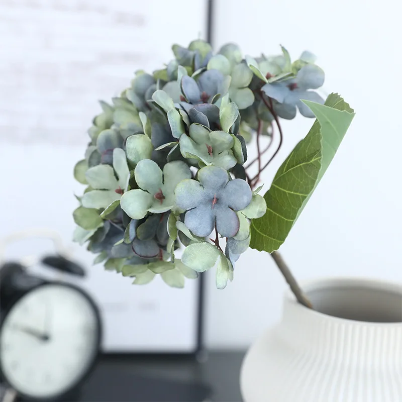 Herbst Hortensien Künstliche Blume Retro Stil Hause Esstisch Dekoration Hotel Hochzeit Kunst Dekoration Simulation Blume – Detail 5
