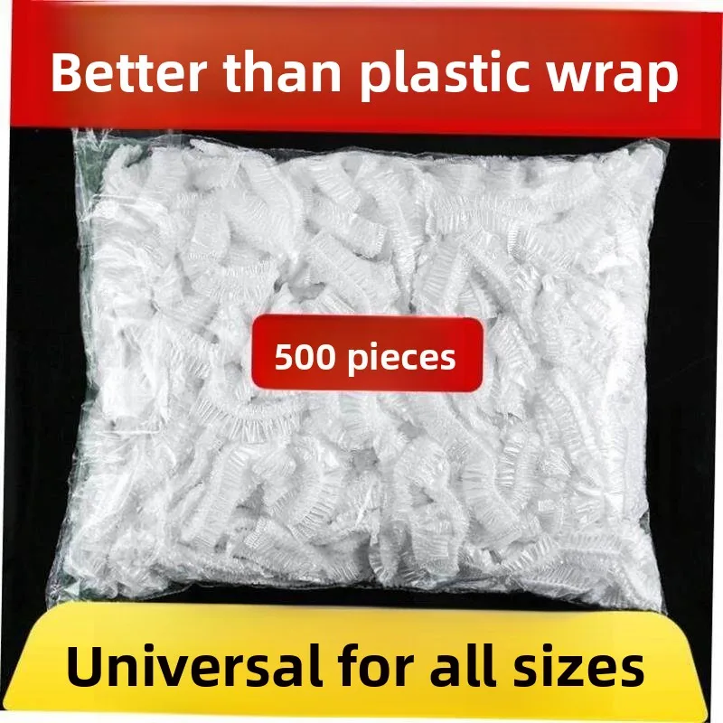 

Disposable Food Cover Plastic Wrap Elastic Food Lids for Fridge Preservation Film Covers Kitchen Essential PE Material