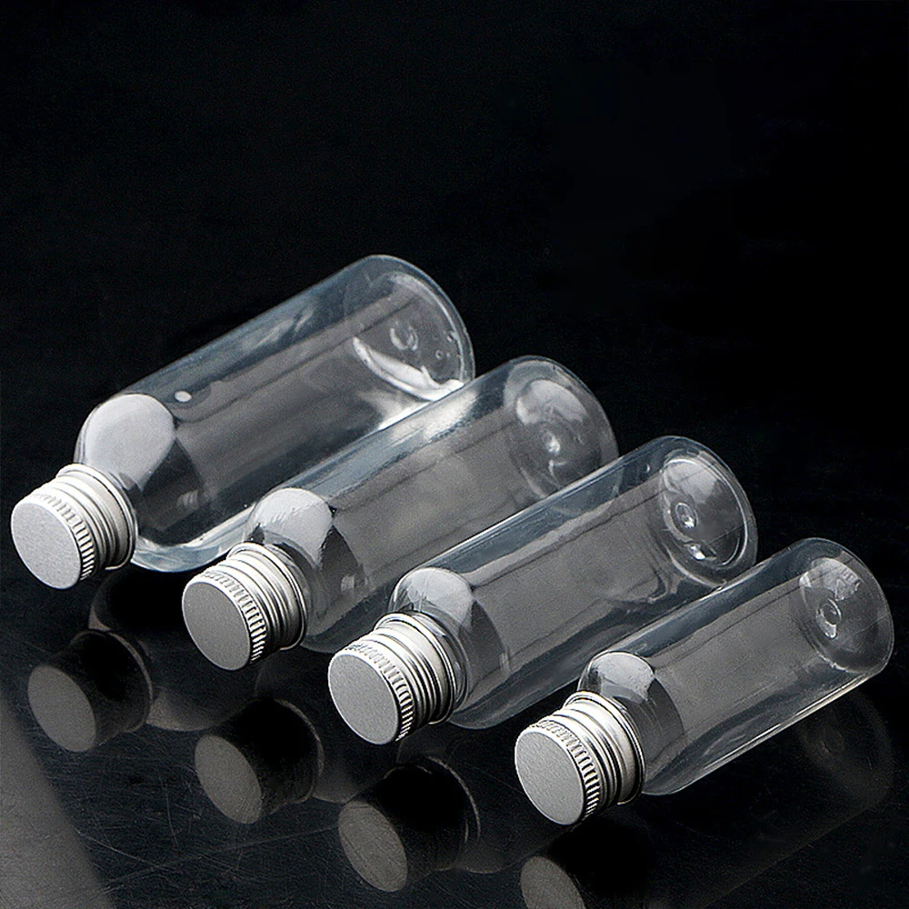 5ml-120ml Tip Transparent Plastic Bottle Emulsion Extrusion Bottling Spot PET Empty Bottles  Bottle with Screw Aluminum cap