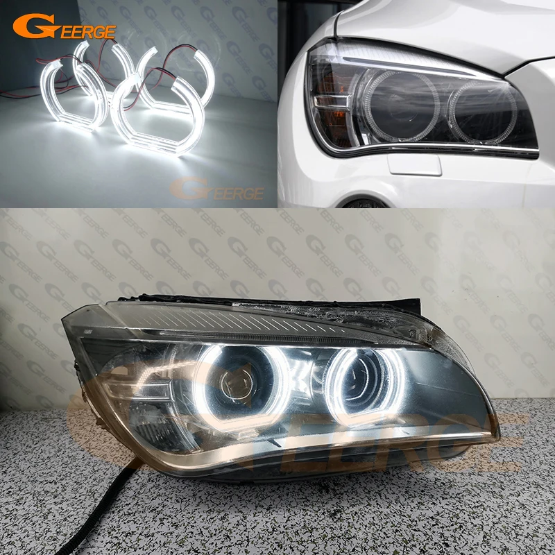 For BMW X1 E84 2009 2010 2011 2012 2013 2014 2015 Excellent Ultra Bright DTM Style Led Angel Eyes Kit Halo Rings Day Light