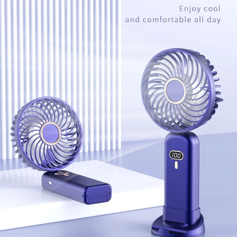 屋外折りたたみ冷却ファン 5 スピード静音ハンドヘルドファン旅行夏のギフトドロップシッピング