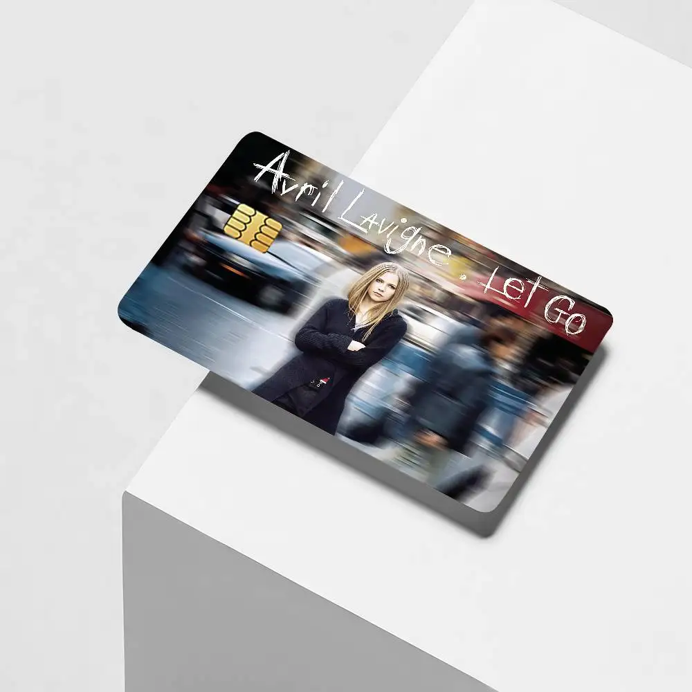 Canadian singer A-Avril Lavigne Credit Card Decorative Card Stickers Suitable For Bank Cards Metro Transit Anti-scratch Gift 4PC