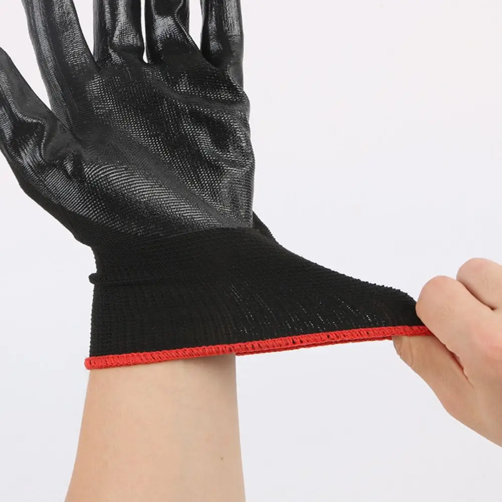 

12pairs Breathable Safety Work Gloves Excellent Grip Durable Non-Slip Gloves Flexible Corrosion-Resistant PU Coated Gloves