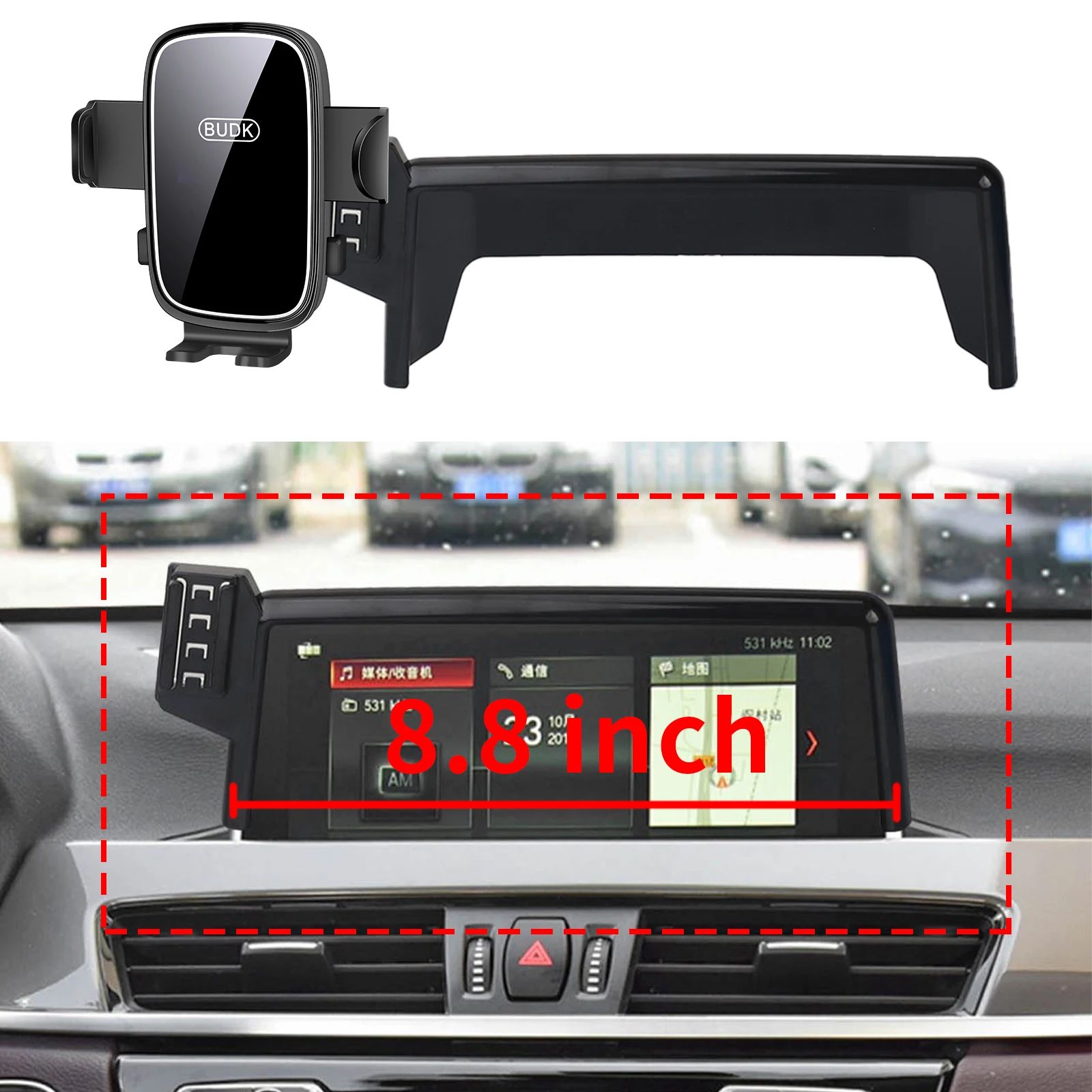 

fit for BMW X2 2018 2019 2020-2022 F39 (8.8in) Custom Fit Phone Holder Mount Dashboard Screen Base No Drill Car​​ accessoires