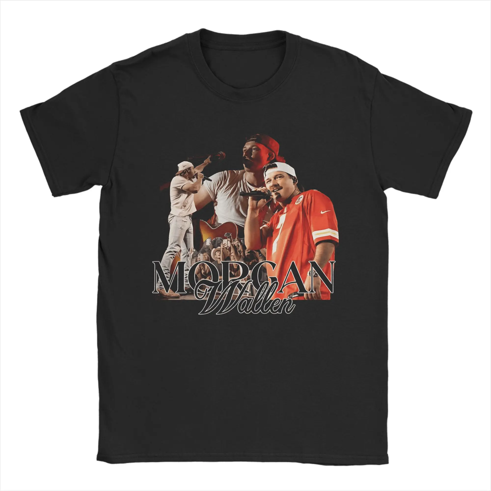 

Singer Morgan Wallen T Shirts Men Pure Cotton Humor T-Shirts O Neck Tees Short Sleeve Tops Plus Size