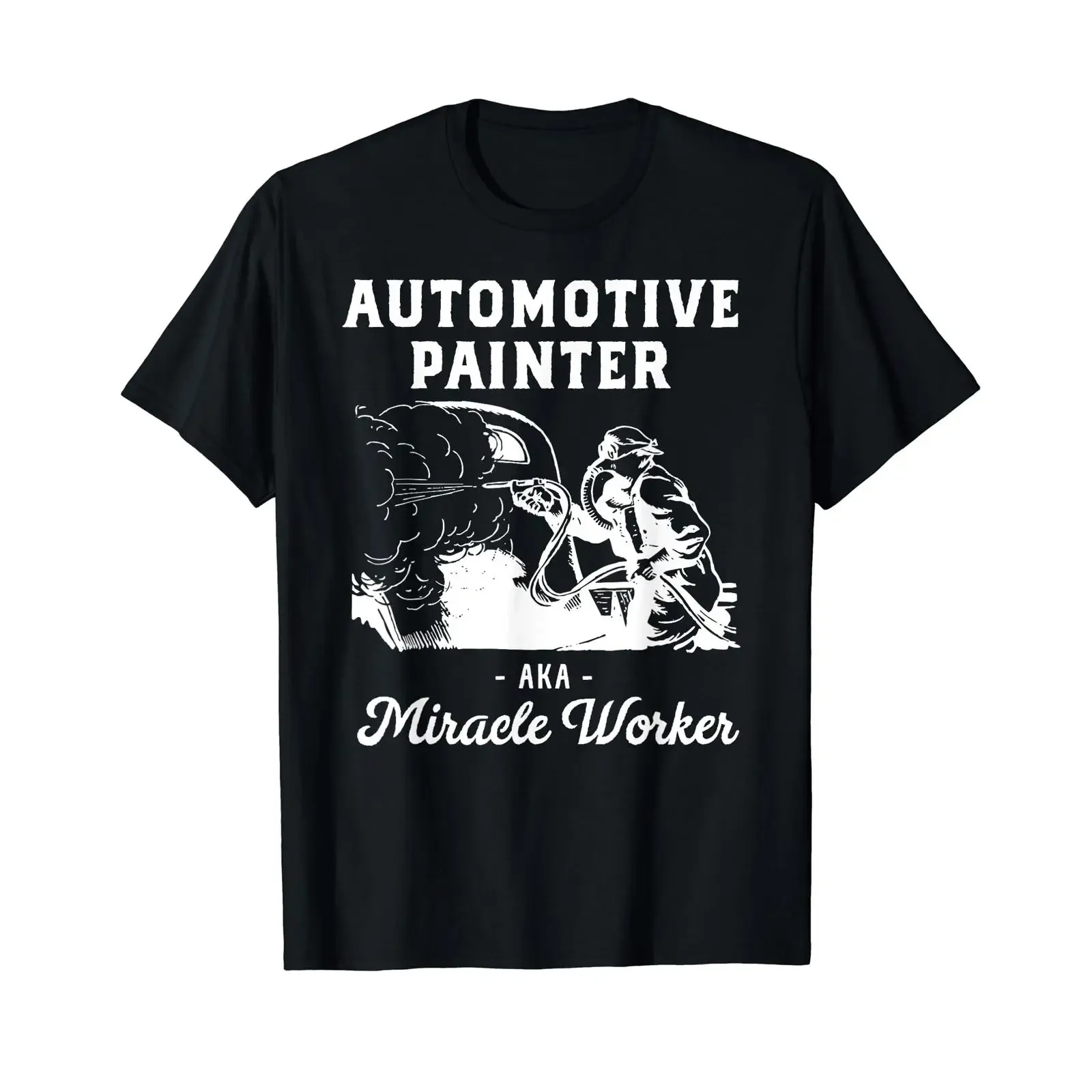 T-shirt vintage pour peintre automobile AKA Miracle Worker, motif graphique confortable et légèrement polyvalent, vêtements de créateur