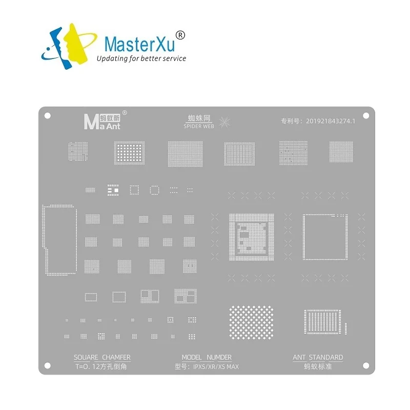 MaAnt BGA Reballing Phone Stencil dla iPhone 15 14 13 12 11 Pro MAX XS XR X 8 7 6S 6 CPU A8 A9 A10 A11 A12 A13 A14 A15 Chip